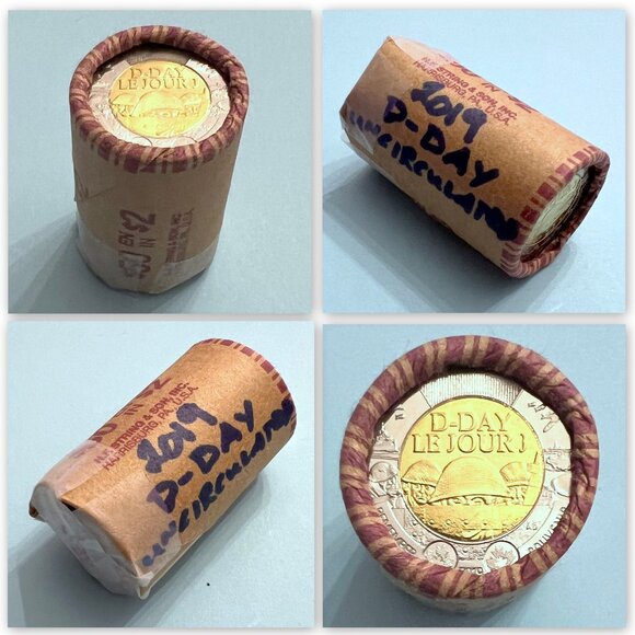Canada 2019 Uncirculated '75th Anniversary of D-Day'  Roll of 25 x $2 Toonies! - Picture 1 of 16